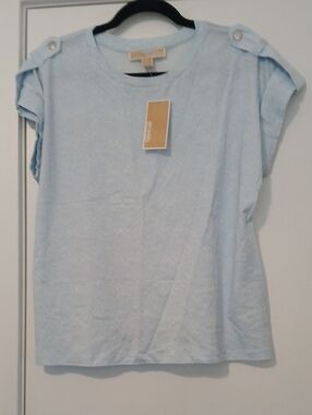 Light Blue Short Sleeve Women's Top - Brand Unspecified